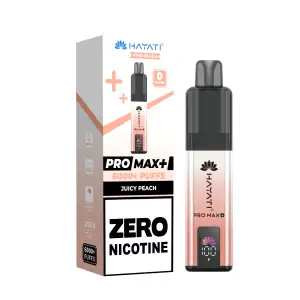 Juicy Peach Hayati Pro Max Plus 6000 Prefilled Pod Kit Zero Nicotine